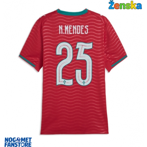 Portugal Nuno Mendes #25 Domaci Dres za Ženska SP 2026 Kratak Rukav